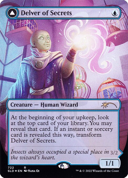 Delver of Secrets // Insectile Aberration 722